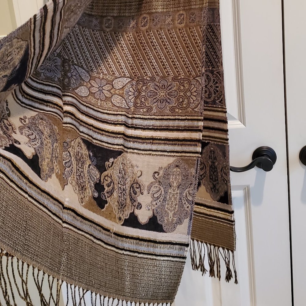 Multicolor Cejon Scarf/Wrap - Picture 3 of 5